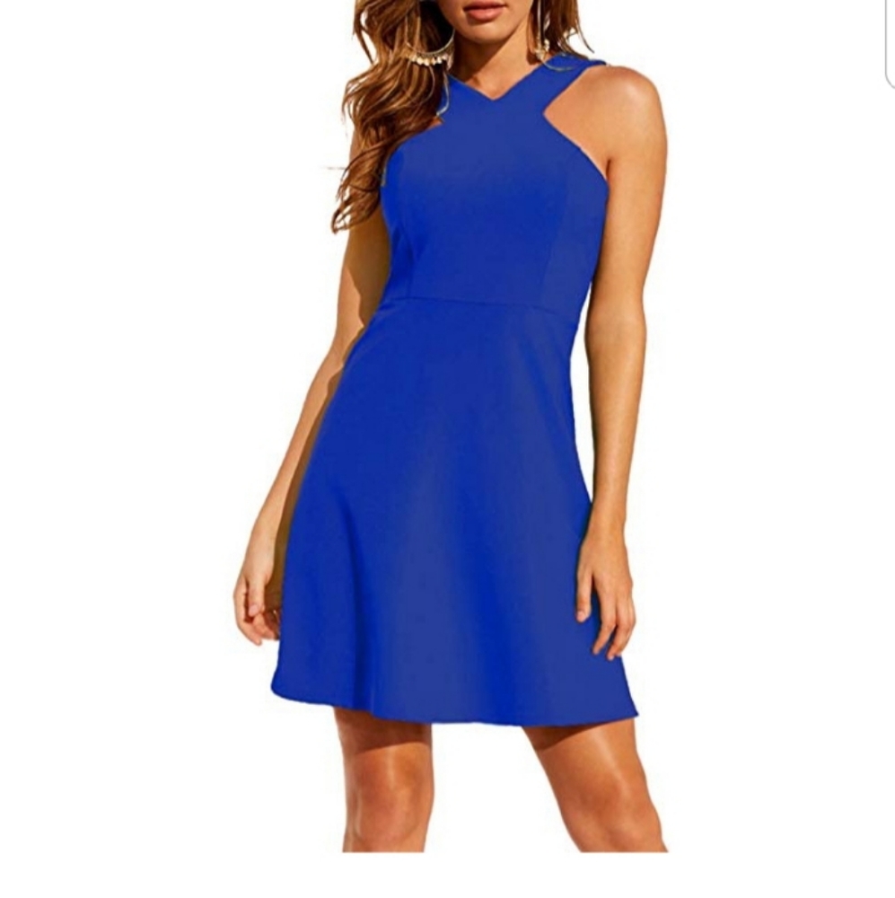 Blue casual dress